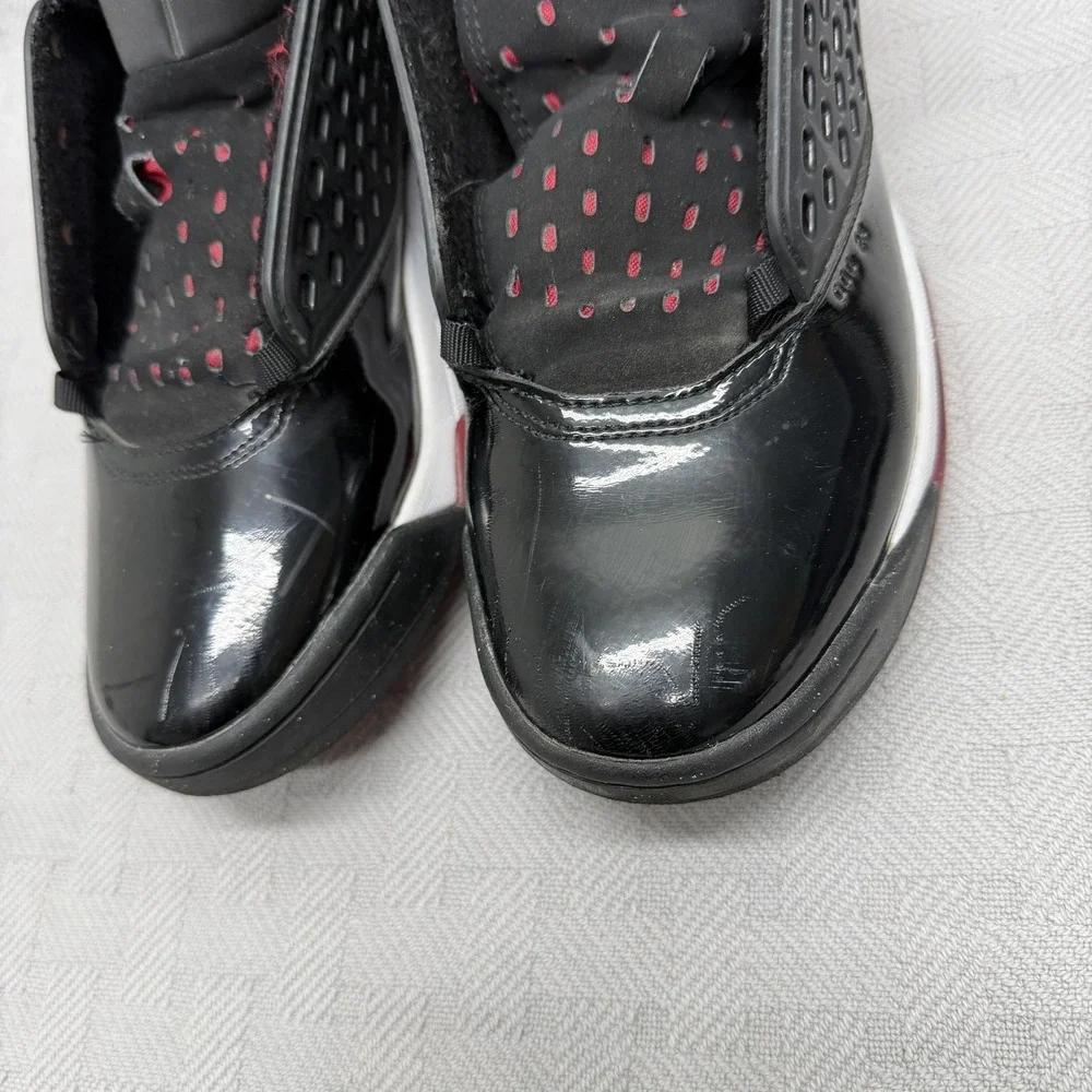 Jordan‎ Shoes Boys Size 7 Black Patent Leather Slip On Padded Lined CD6123-001